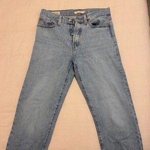 Levi's Light Blue Wedgie Straight Button Down Jeans